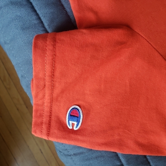 HURLEY & CHAMPION BOYS T-SHIRT BLUE & ORANGE SIZE LARGE - Picture 5 of 10